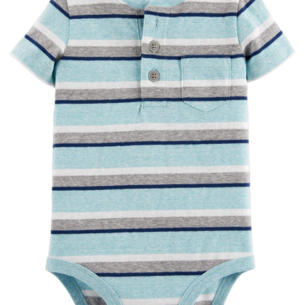 OshKosh B'Gosh Baby Boys' Pocket Henley Bodysuit S