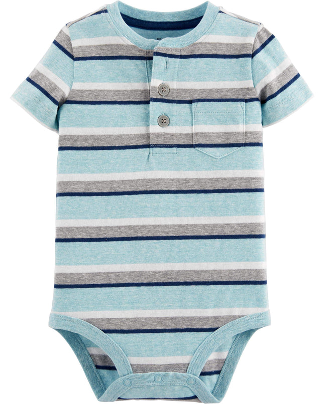OshKosh B'Gosh baby-boys Pocket Henley Bodysuit - 