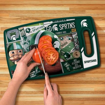 YouTheFan NCAA Michigan State Spartans Retro Series Cutting Board