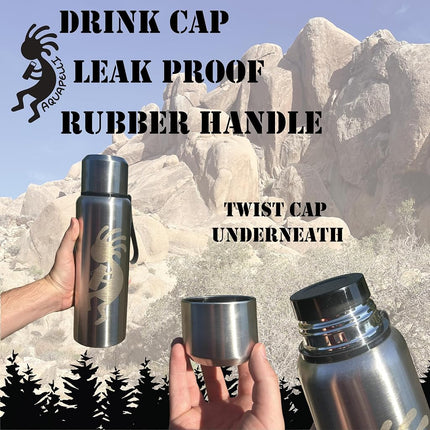 Chef Craft Vacuum Insulated Water Bottle, 34 Ounces, Stainless Steel