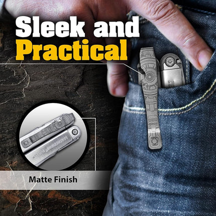 Donk! Pocket Clip compatible with Wave, Wave Plus+, Alpha, Surge & Charge AL, ALX, Ti, XTi - Titanium TC4 - Custom Designs - Quick Release - Extra Carry Options - 'Chrono'