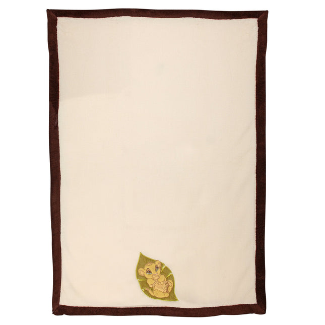 Couverture bébé Disney Le Roi Lion L'aventure sauvage de Simba, super douce et ornée d'appliqués, 76x102 cm (Paquet de 1) (6804210)