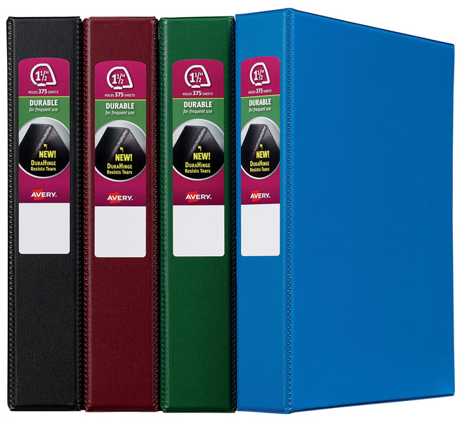 Avery Durable Binder with 1.5" Slant Rings, Assort