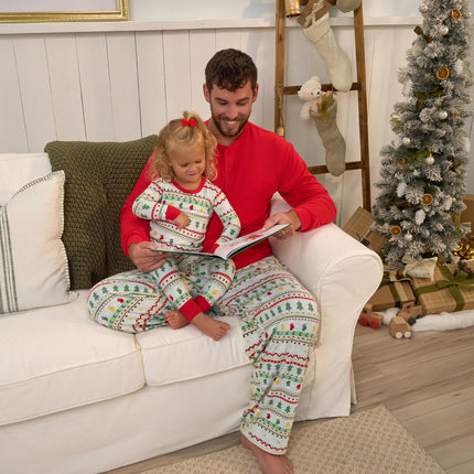 Gerber Unisex Baby Holiday Family Matching Pajamas, Oh What Fun Fairisle, Large