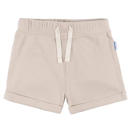Gerber Unisex Baby Bodysuit and Shorts Set, Beige, 3-6 Months
