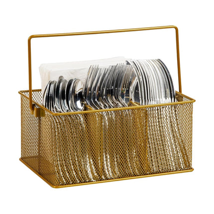 Mind Reader Metal Mesh Basket with Handle, Storage