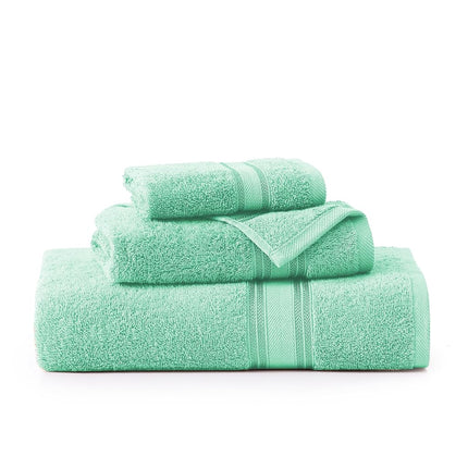 LANE LINEN Luxury Bath Towels Set - 3 Piece Set, 100% Cotton Bathroom Towels, Zero Twist, Quick Shower Towels, Absorbent Bath Towel, Super Soft, 1 Bath Towel, 1 Hand Towel, 1 Wash Cloths - Aqua Sky