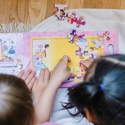 Melissa & Doug Take-Along Magnetic Jigsaw Puzzles Travel Toy � Princesses (2 15-Piece Puzzles)