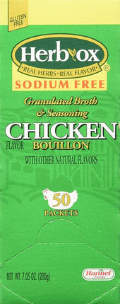 Hormel Herb Ox Chicken Bouillon Sodium Free 50 Pac