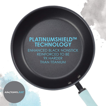 Rachael Ray Create Delicious Deep Hard Anodized Nonstick Frying Pan/Fry Pan/Hard Anodized Skillet - 10.25 Inch, Gray