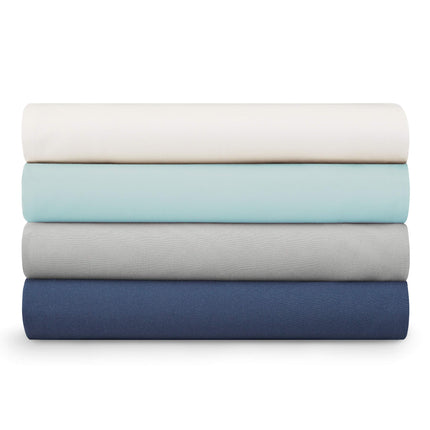 Nautica - Queen Sheets, Cotton Sateen Bedding, 400 Thread Count, Silky Smooth & Wrinkle Resistant (Regatta White, Queen)