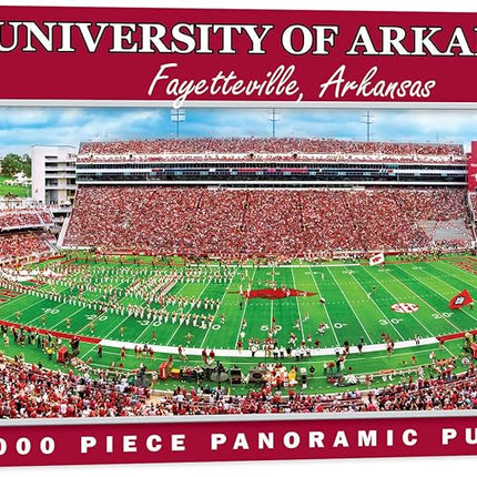MasterPieces Collegiate Arkansas Razorbacks 1000 Piece Stadium Panoramic Jigsaw Puzzle