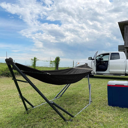 Tranquillo Hammock Stand, Instant 30s Foldable Hammock with Stand, Black