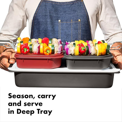 OXO Outdoor Grilling Prep and Carry System (6 Piece Set), 45.3 x 30.13 x 7.3 cm