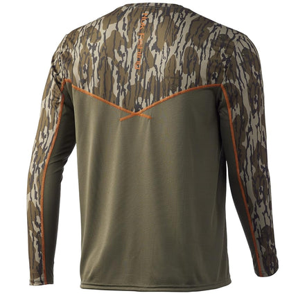 HUK Mens Icon X Long Sleeve Shirt, Performance Fishing Shirt, Mossy Oak Bottomland, XL
