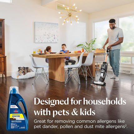 Bissell Hard Floor Sanitize Formula, 2504L, 80 Fl Oz CrossWave & Spinwave, Use on Sealed Hard Floors, Orange Bloosom