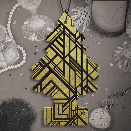 LITTLE TREES Air Fresheners Car Air Freshener. Hanging Tree Provides Long Lasting Scent for Auto or Home. Gold, 24 Air Fresheners