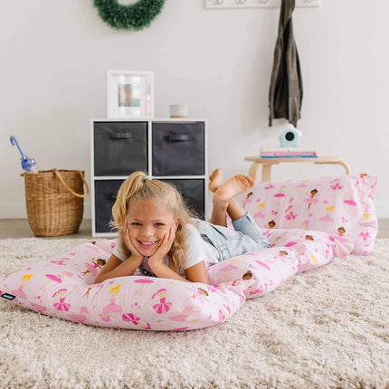 Wildkin Kids Floor Lounger – Traversin, Idéal pour les Soirées Pyjama, Convient aux Oreillers Standards – Ballerine