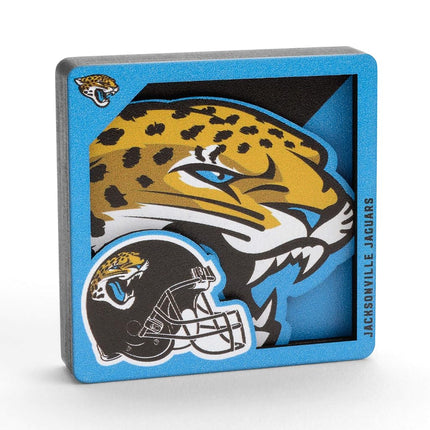 YouTheFan NFL Jacksonville Jaguars 3D Logo Series Magnets