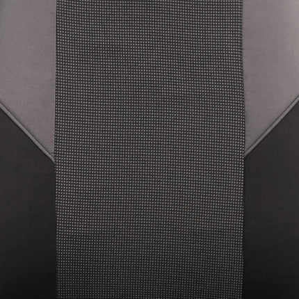 FH Group Fundas de Asiento de Coche de Tela Entrelazada de Tres Filas para 7 Plazas Compatibles con Airbag y Asiento Trasero Dividido - Ajuste Universal para Coches, Camionetas y SUVs Gris/Negro
