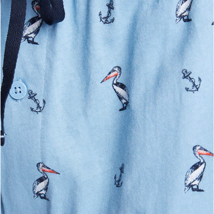 Nautica Men's Soft Woven 100% Cotton Elastic Waistband Sleep Pajama Pant Bottoms, Porthole Blue, XL