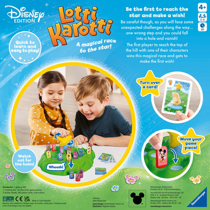Ravensburger 24875 - Funny Bunny Disney Edition, Adaptation of The Well-Known Classic Game with Disney Characters, Entertaining Race Game for 2 to 4 Children Aged 4 and Over