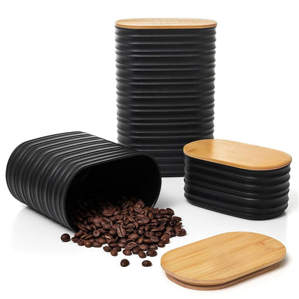 Mixpresso Black Canisters Sets for the Kitchen – 3