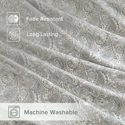 Comfort Spaces 100% Cotton Sheet Set Breathable, Lightweight, Soft with 14" Elastic Pocket Fits up to 16" Mattress, All Season Cozy Bedding, Matching Pillow Case, Cal King Paisley Multi 4 Piece