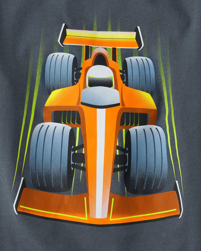 The Children's Place Baby and Toddler Boys' Vehicle Short Sleeve Graphic T-Shirts, Multipack, Racer/Construction/Monster Trucks, 2T