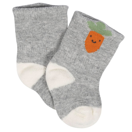 Gerber Unisex Baby 8-Pair Wiggle-Proof Sock, Happy Veggies, 6-9 Months