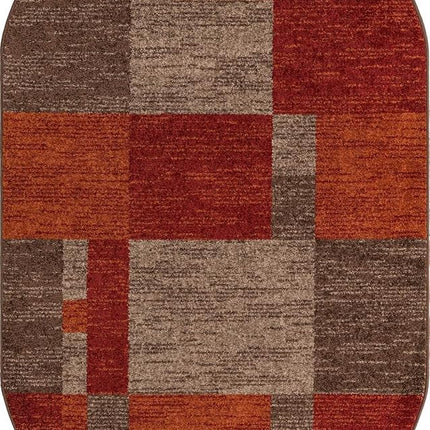 Unique Loom Autumn Collection Area Rug - Providence (5' 1" x 8' Oval, Multi/Beige)