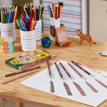 CRAYOLA Colours of the World Pencils - Assorted Colours (Pack of 24) | Colours That Represent Skin Tones from Around the World | Ideal for Kids Aged 3+