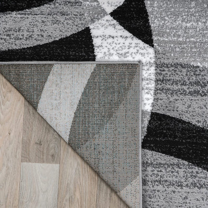 Rugshop Contemporary Abstract Circles Perfect for high Traffic Areas of Your Living Room,Bedroom,Home Office,Kitchen Runner Rug 2'7" x 8' Gray