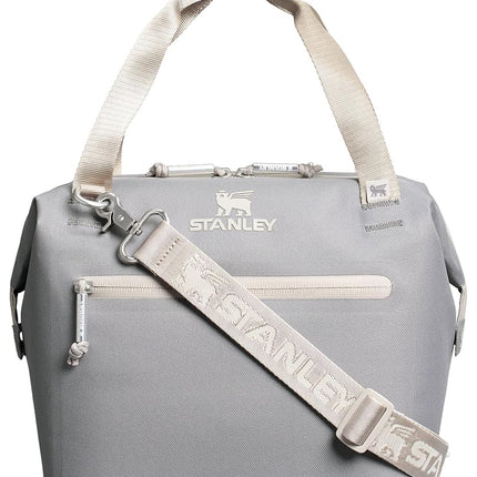 Stanley All Day Julienne Mini Cooler Bag and Lunch Box, 7.4 L, 10 Can Coolers with Handles and Strap, Stay Cold for Hours, Insulated Travel Bag with Zipper, BPA Free, Stone