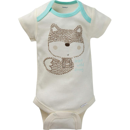 Gerber Unisex Baby 8-pack Short Sleeve Onesies Bodysuits And Toddler T-Shirt Set, Fox, 3-6 Months US