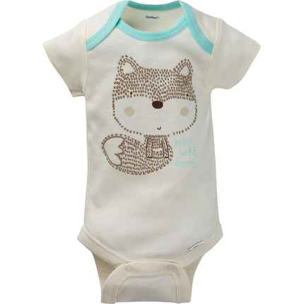 Gerber unisex-bebés paquete de 8 mamelucos de manga corta, Zorro, Prematuro
