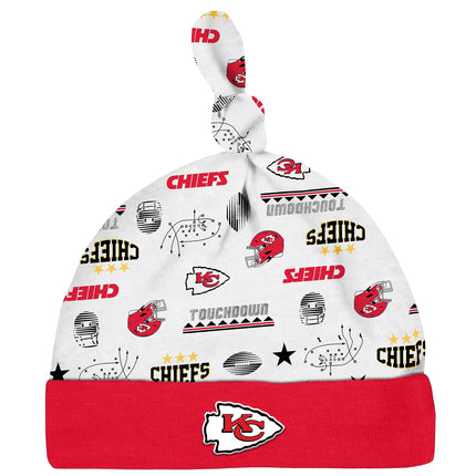 Gerber NFL Baby Boys' 3-Piece Bodysuit, Sleep 'n Play, & Cap Set, Kansas City Chiefs, 6-9 Months