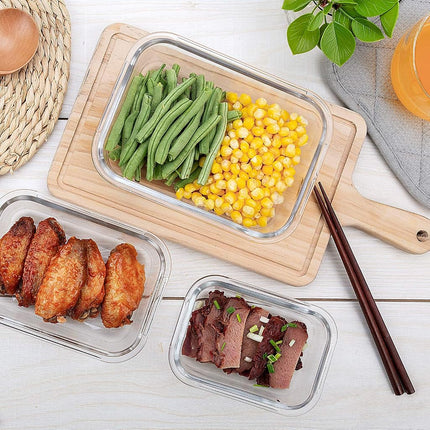 [10-Pack] Glass Meal Prep Containers - Food Storage Containers with Airtight Lids for Kitchen, Home Use - Glass Lunch Containers Pink