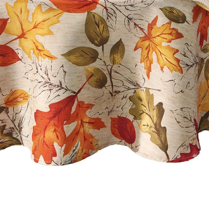 Elrene Home Fashions Autumn Leaves Fall Printed Ta