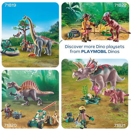 Playmobil | Dinos | Spinosaurus Attack on Dino Excavation | Dinosaur Playset | Action Toy | Adventure Toy for Kids Aged 4+ | 71820