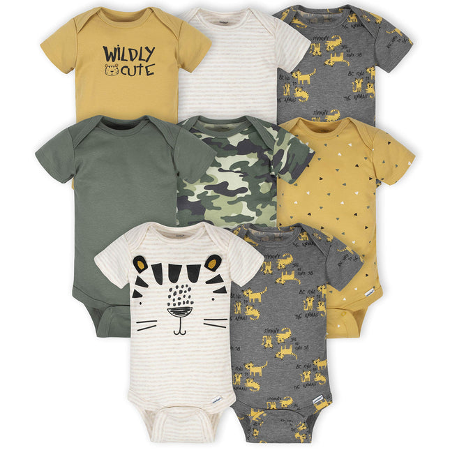 Gerber baby-boys 8-pack Short Sleeve Onesies Bodys