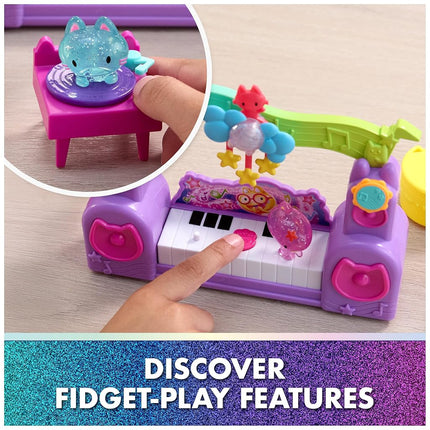 Gabby's Dollhouse: The Movie, Paw-Some Party Story Set with DJ Catnip, 2 Eraser Cat Toy Figures & Accessories, Kids Toys for Girls & Boys Ages 3 and Up
