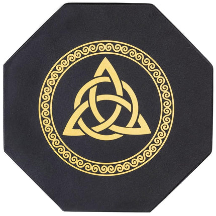 Premium Dice Tray for DND, Detailed World Tree & Triquetra Design – 23 CM