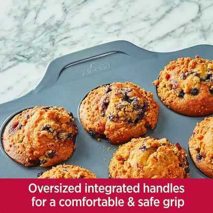 All-Clad Pro-Release Nonstick Bakeware Muffin Pan, 12 Cup, Gray