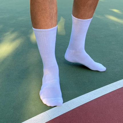 Gildan Men's Performance Crew Socks, 12-Pairs, White, Large