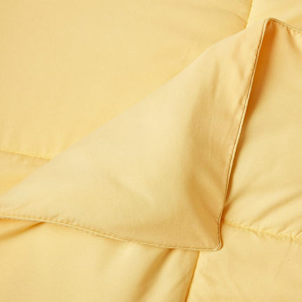 Sweet Home Collection 7 Piece Comforter Set Bag Solid Color All Season Soft Down Alternative Blanket & Luxurious Microfiber Bed Sheets, Yellow, Full