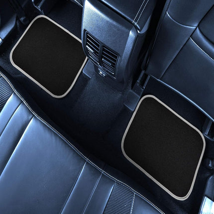 FH Group - F14503-GRAY F14503 Gray Color-Trimmed Liners Non-Slip Car Floor Mats with Rubber Heel Pad – Full Set