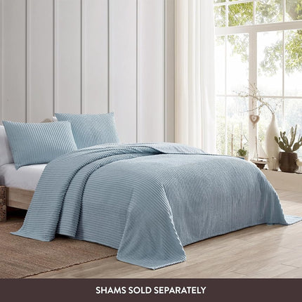 Beatrice Home Fashions Chenille Bedspread, Cotton, Blue, Full