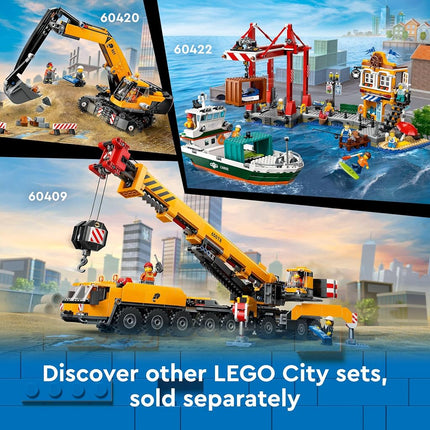 LEGO City Tow Truck and Sports Car Repair Vehicle Toy Set for 4 Plus Year Old Boys & Girls, with 2 Minifigures and Accessories Including a Cochlear Implant, Creative Gift Idea 60435