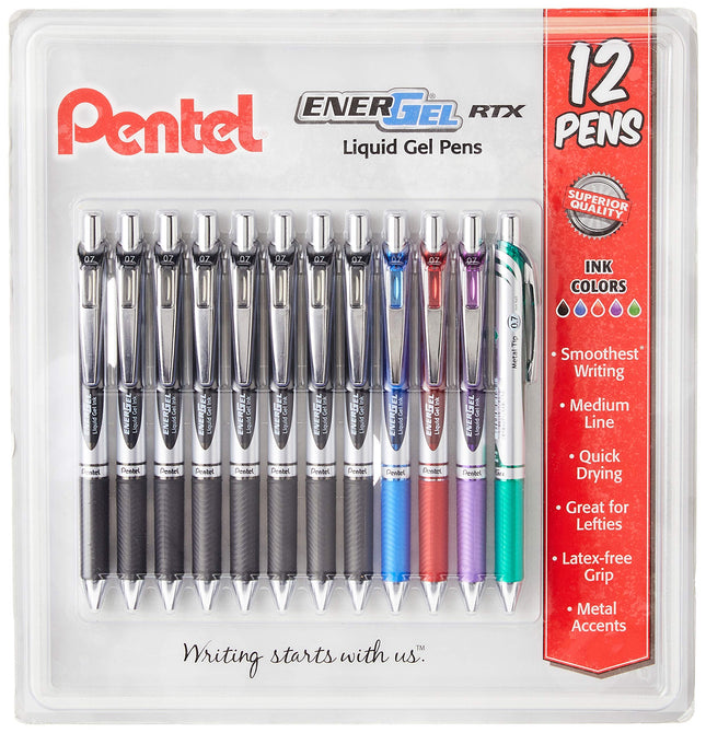 Pentel EnerGel RTX Retractable Liquid Gel Pen, 0.7